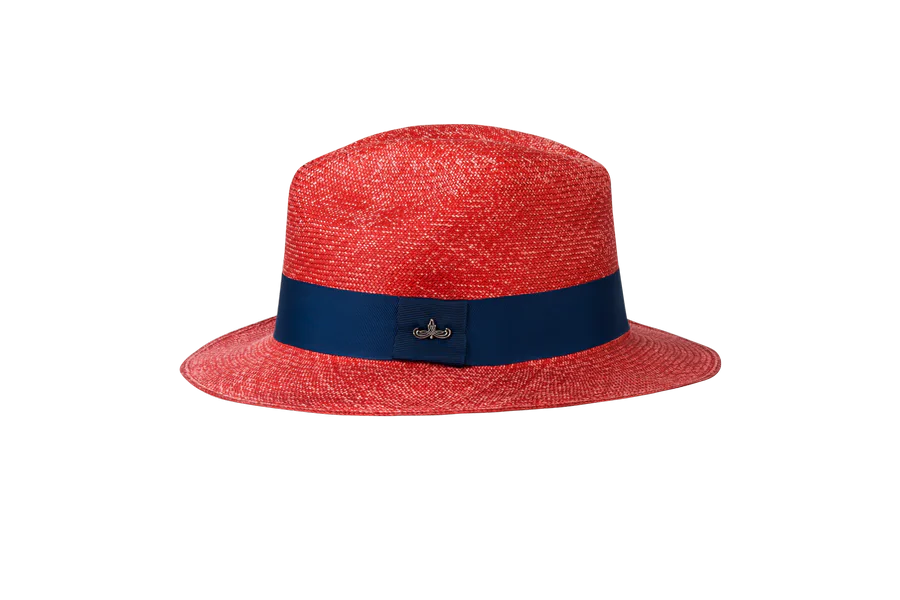 Classico Stone Washed in Paglia Rossa con Nastro Blu - 3