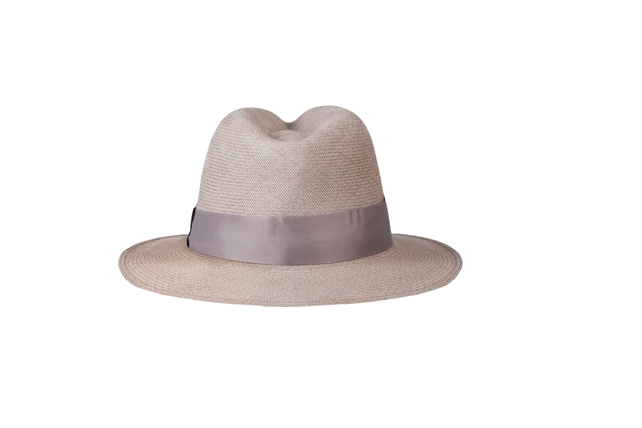 Cappello Fedora in Paglia con Nastro Grigio - 2