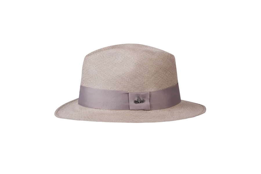 Cappello Fedora in Paglia con Nastro Grigio - 3