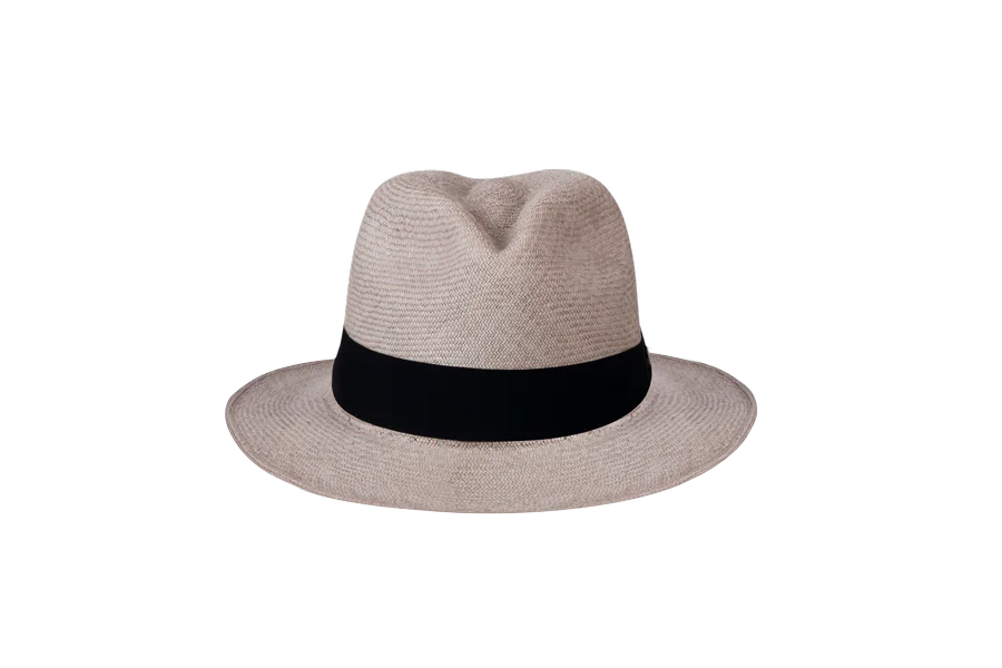 Cappello Fedora in Paglia con Nastro Blu - 2