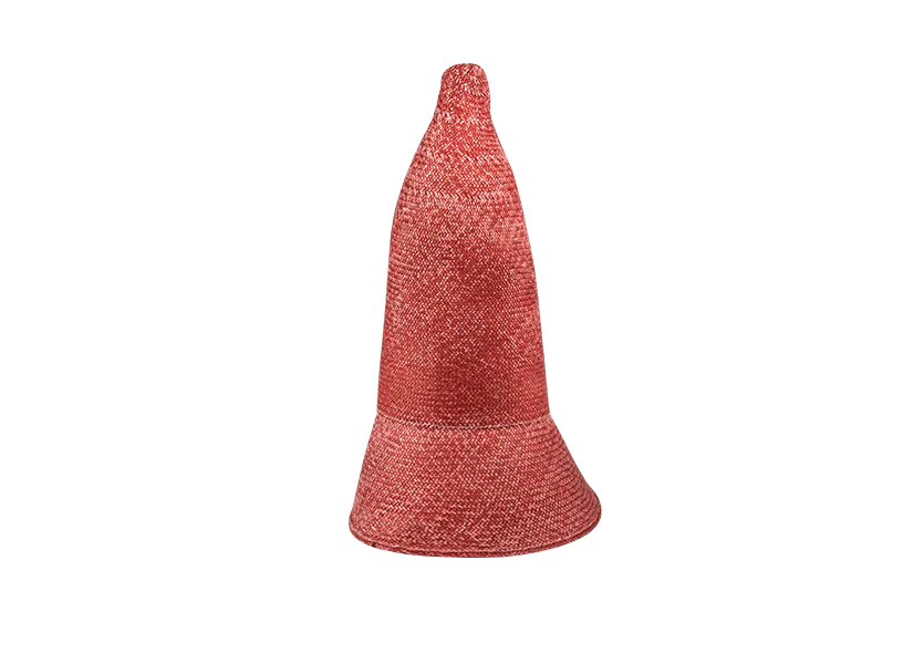 Cappello in Paglia Rossa con Finitura Elegante - 2